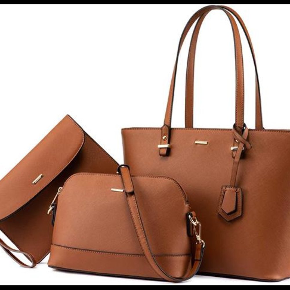 3Pcs Handbags for Women Shoulder Bags Tote Satchel Set
